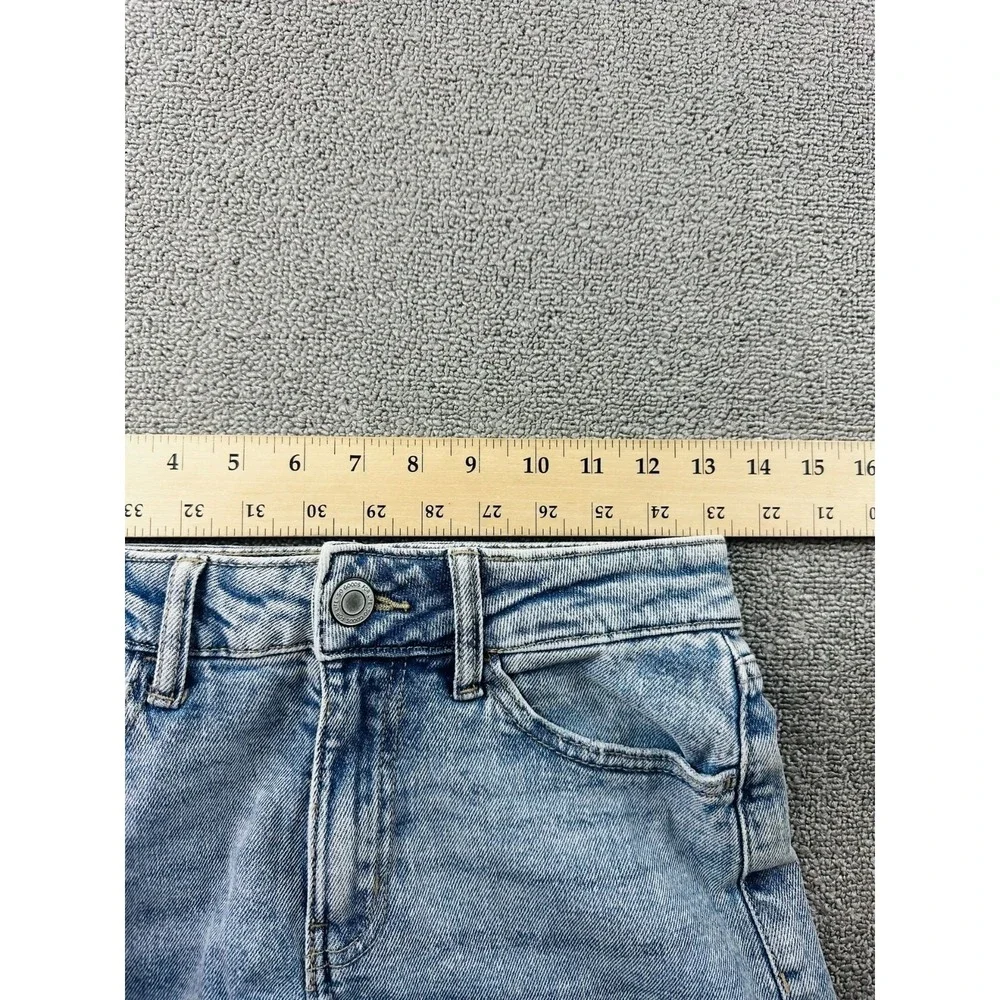 SO Jeans Women 1 / 25W Blue High Rise Straight Acid Wash Cotton Streetwear Urban